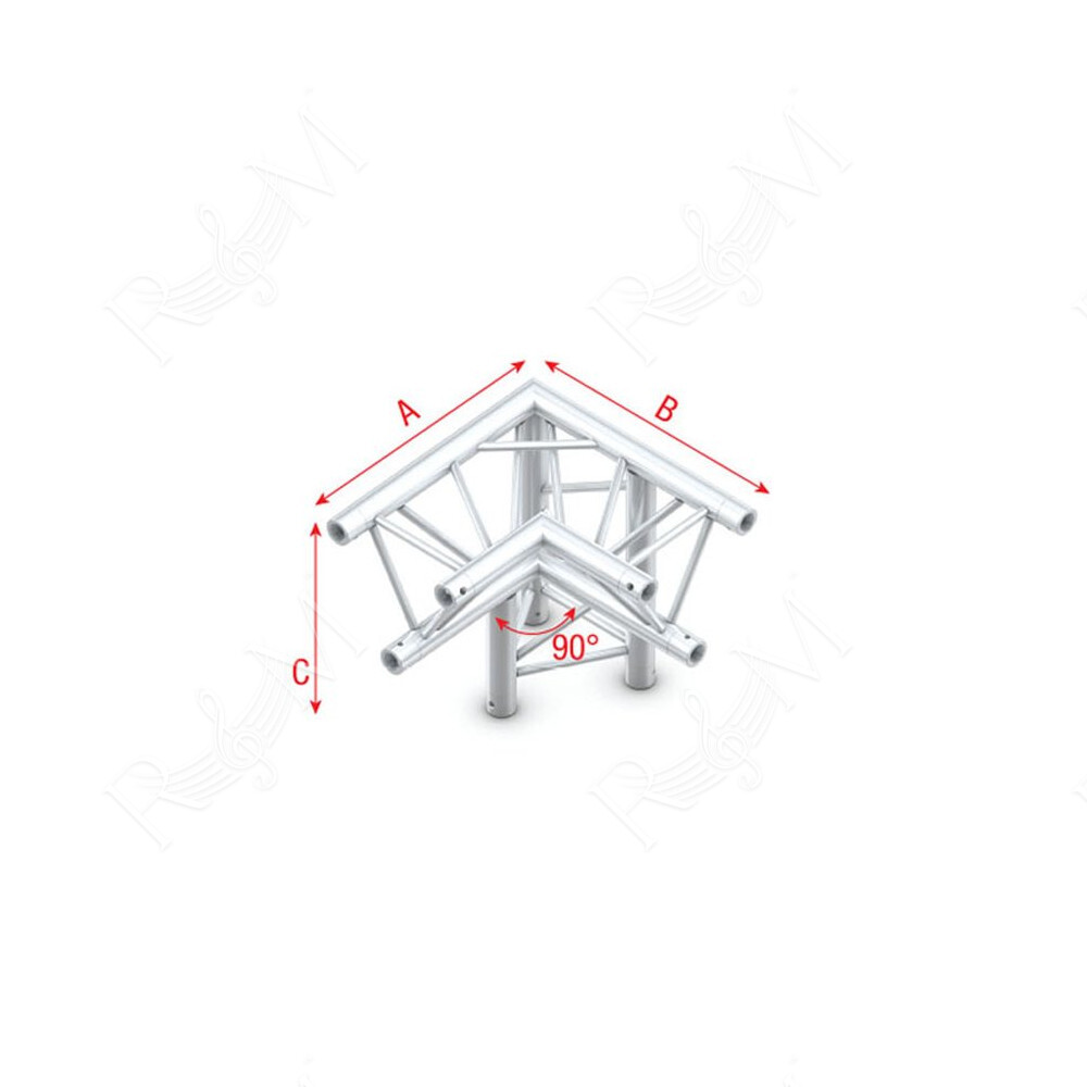 Pro-30 Triangle F Truss - Corner down right - apex down ALF33 - angolo da 90° - F