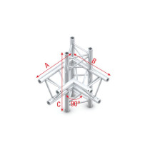 Pro-30 Triangle F Truss - Corner up/down, left - 7 4 cm