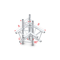 Pro-30 Triangle F Truss - Corner up/down, left - 7 4 cm
