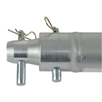 G Truss - Single Tube 50 mm Tube U 500 - incl. 1x female receiver - 50 cm - silver