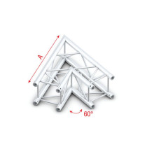 Pro-30 Square G Truss - Corner QCU20 - 60° corner - silver