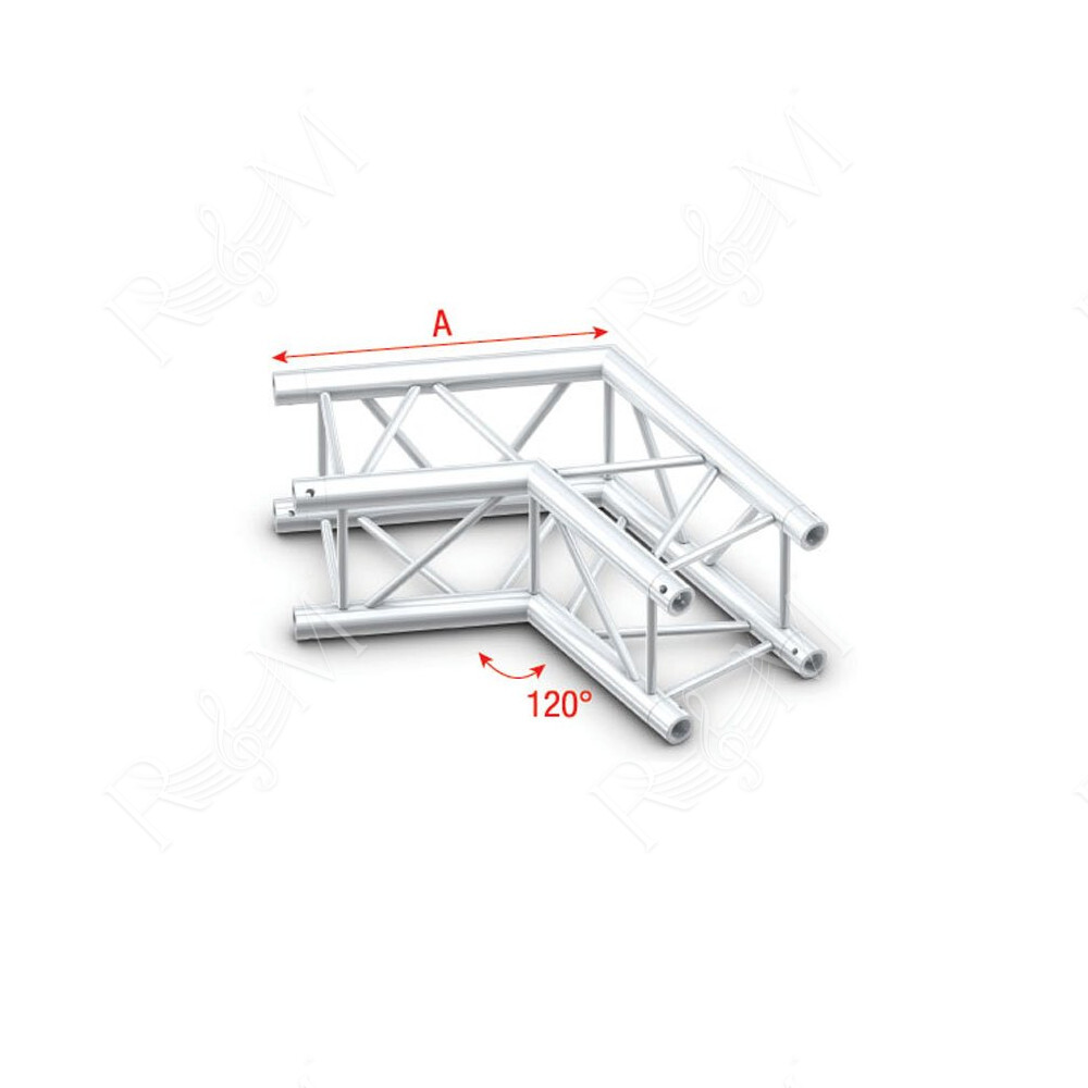 Pro-30 Square G Truss - Corner - Heavy Duty QCVU22 - 120° corner - heavy duty - silver - G