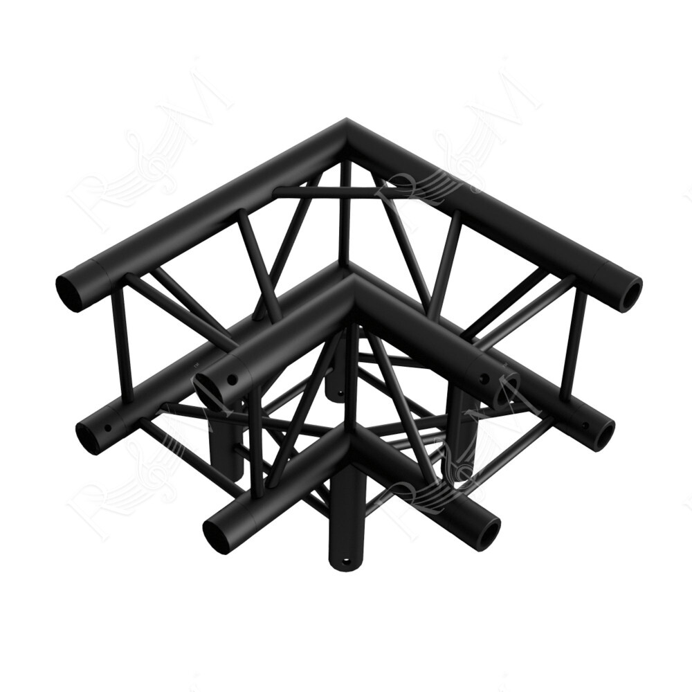 Pro-30 Square G Truss - Corner 3-way QLU30 - 90° corner - black