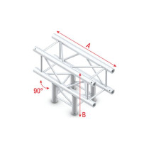 Pro-30 Square G Truss - T-Cross 3-way - 71cm QTU35 - 90° corner - silver