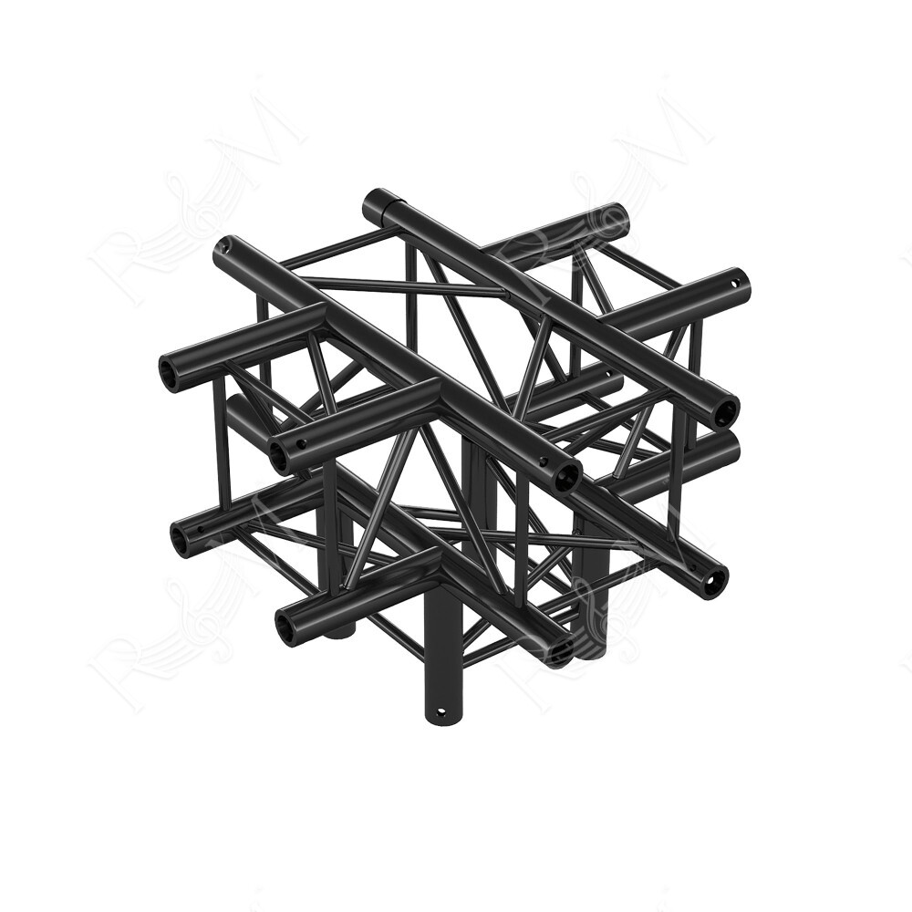 Pro-30 Square G Truss - Cross + Down 5-way QCV51 - 90° corner - heavy duty - black - G