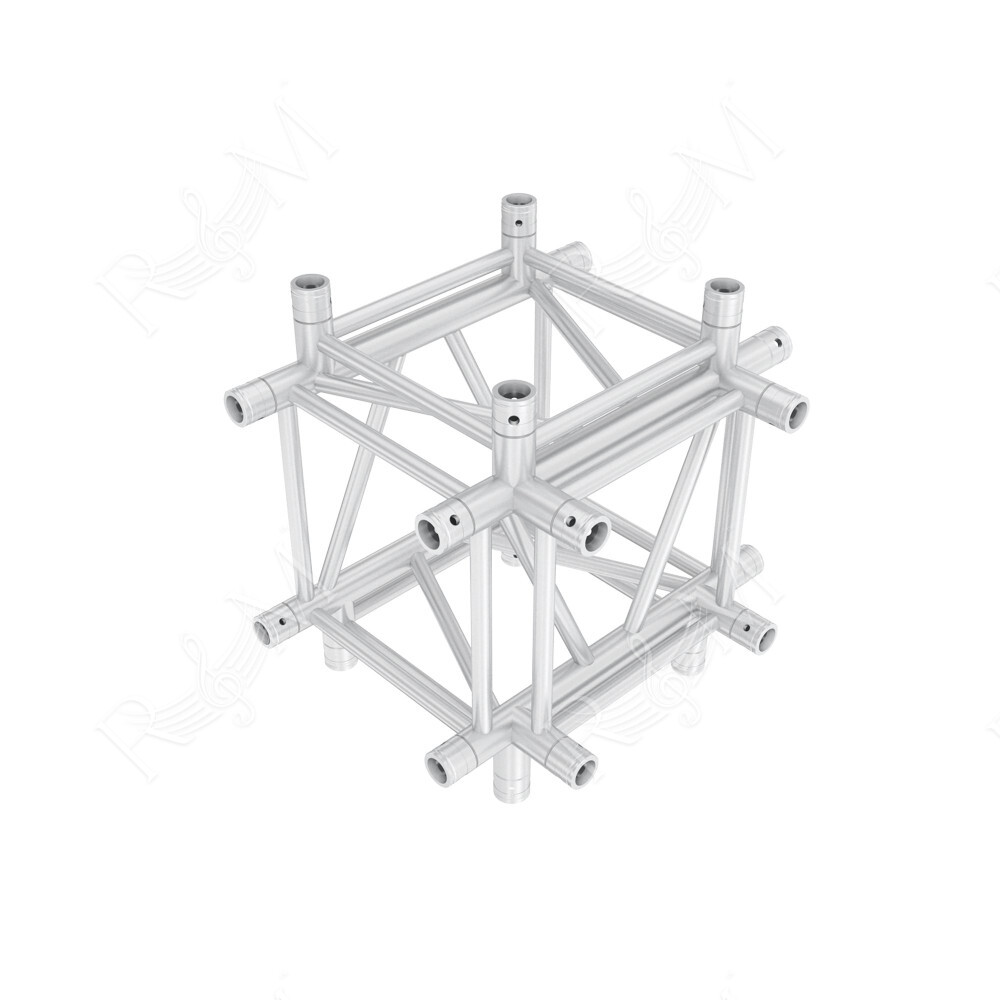 Pro-40 Square G Truss - Cross + Down, 5-way QCLU51 - 90° corner - heavy duty - G