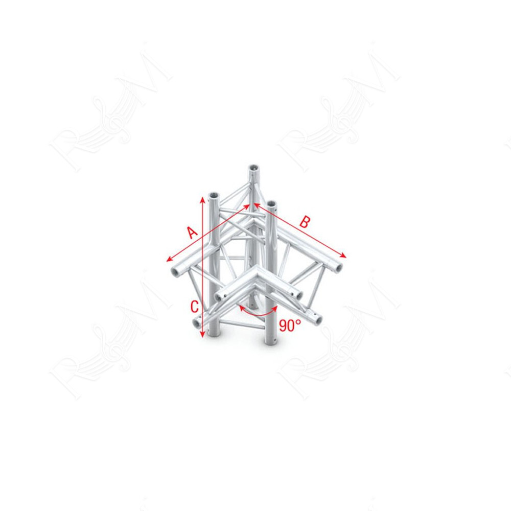 Pro-30 Triangle G Truss - Corner up/down - right - 74 cm ACU44 - 90° corner - G