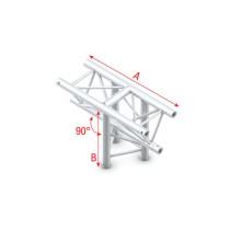 Pro-30 Triangle G Truss - T-Cross vertical - 3-way - apex down - 71 cm ATU35 - 90° corner - G