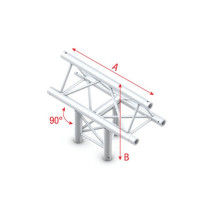 Pro-30 Triangle G Truss - T-Cross vertical - 3-way - apex up - 71 cm ATU35B - 90° corner - G