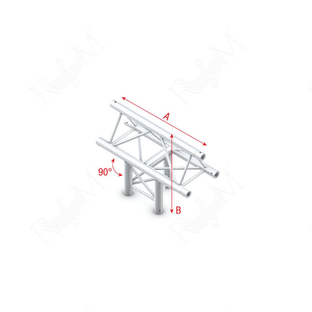 Pro-30 Triangle G Truss - T-Cross vertical - 3-way - apex up - 71 cm ATU35B - 90° corner - G
