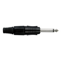 6.3 mm Jack Plug Mono Black housing Cappuccio finale nero