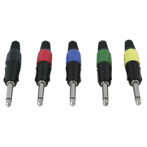 6.3 mm Jack Plug Mono Black housing Cappuccio finale nero