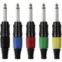 6.3 mm Jack Plug Mono Black housing Cappuccio finale nero