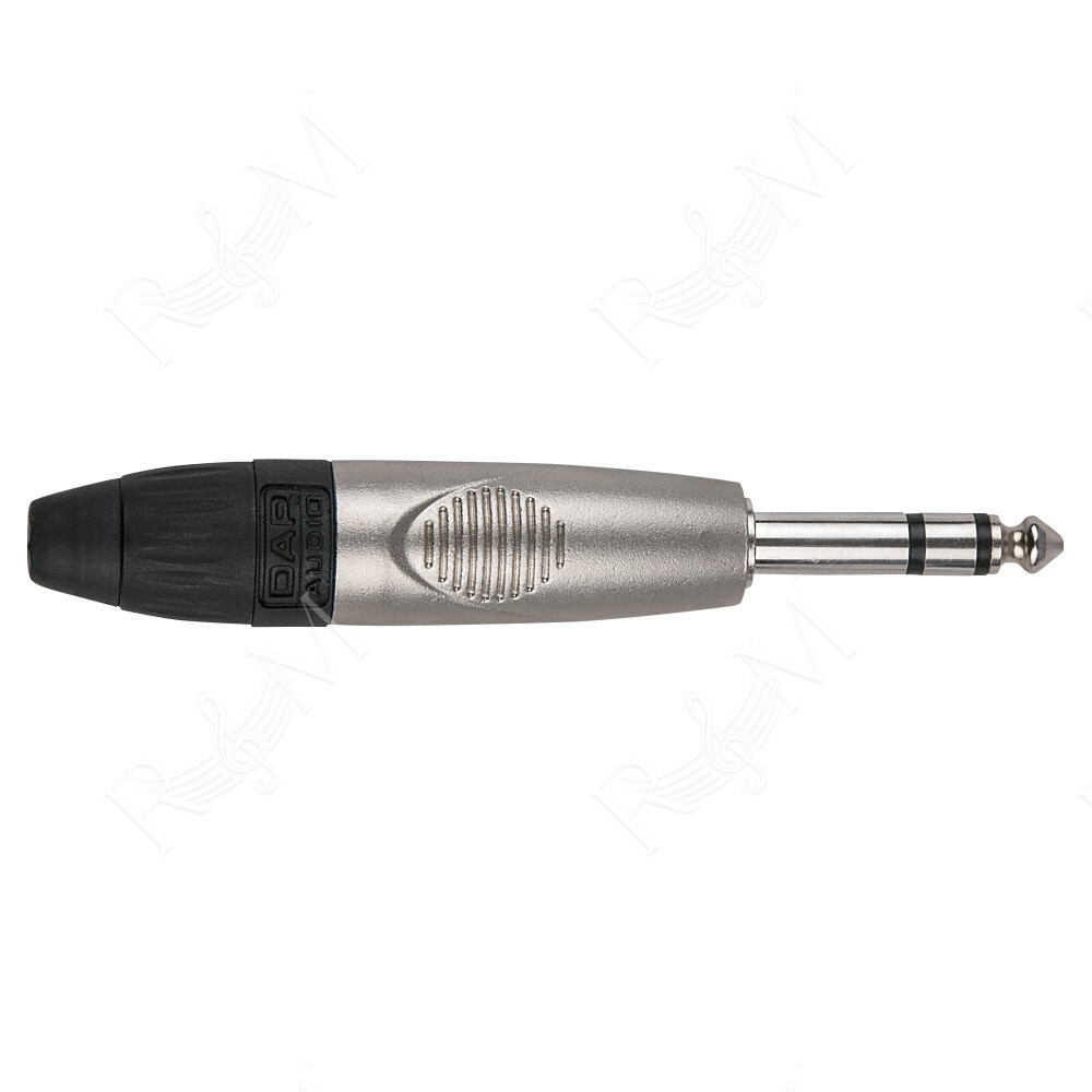 6.3 mm Jack X-type Stereo Alloggiamento in nichel - cappuccio finale nero
