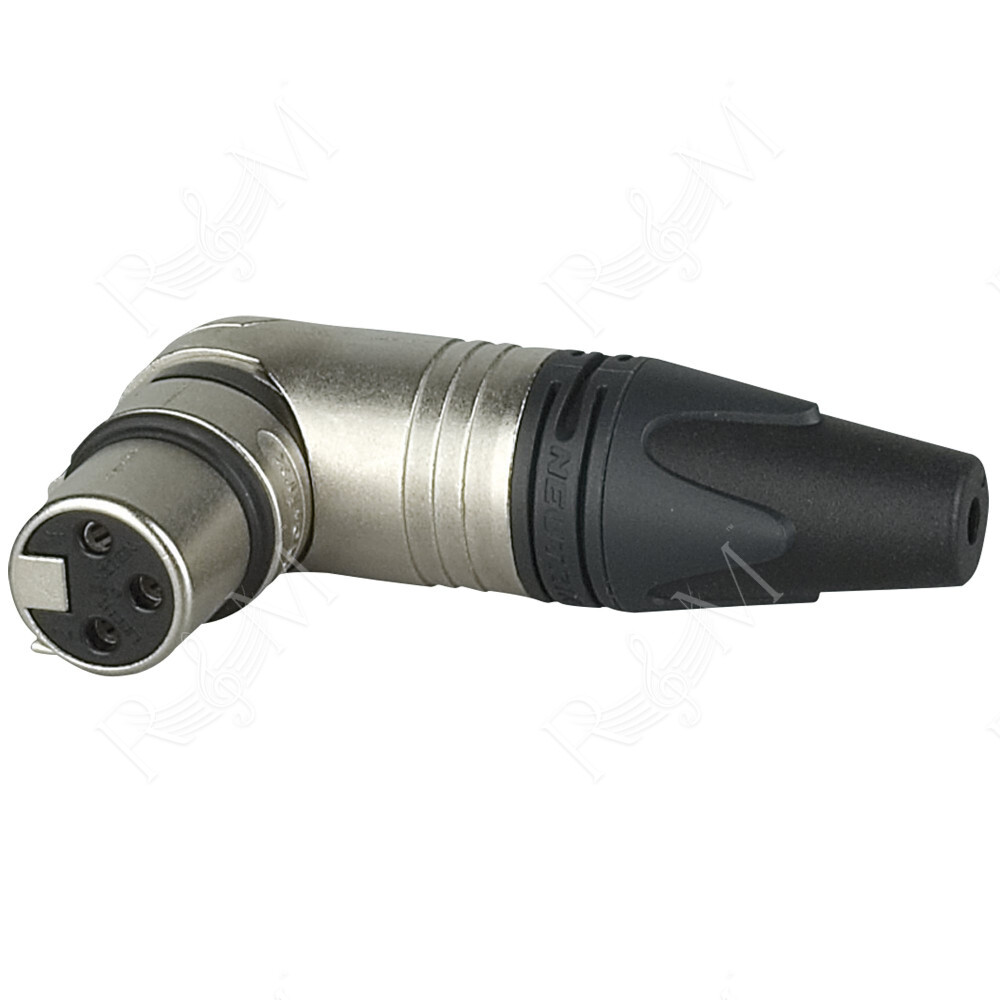 XLR 3P 90° Connector - female - Neutrik RX Contatti in argento - alloggiamento nichel