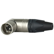XLR 3P 90° Connector - male - Neutrik RX Contatti in argento - alloggiamento nichel