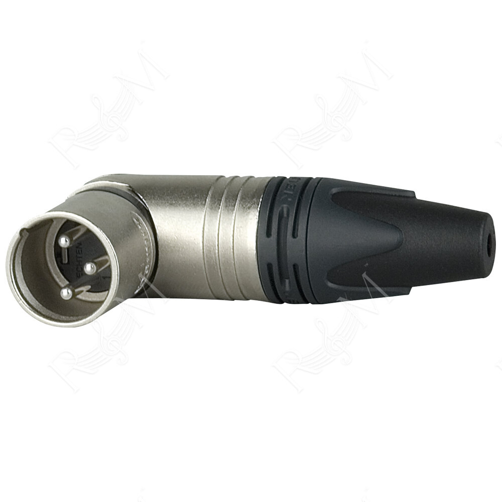 XLR 3P 90° Connector - male - Neutrik RX Contatti in argento - alloggiamento nichel