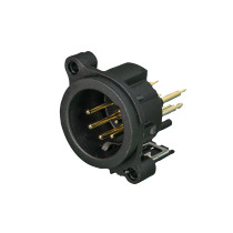 XLR 5P Receptacle - male Montaggio verticale del PCB