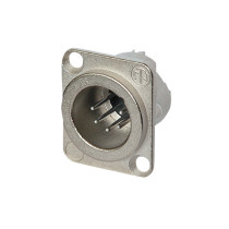 XLR 5P Chassis - male Contatti in argento - alloggiamento nichel