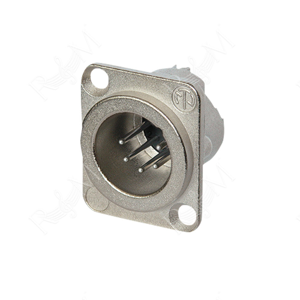 XLR 5P Chassis - male Contatti in argento - alloggiamento nichel