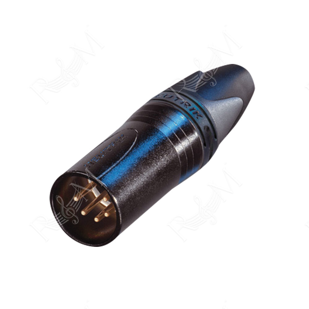 XLR 5P Connector - male - Neutrik XX Contatti dorati - alloggiamento nero
