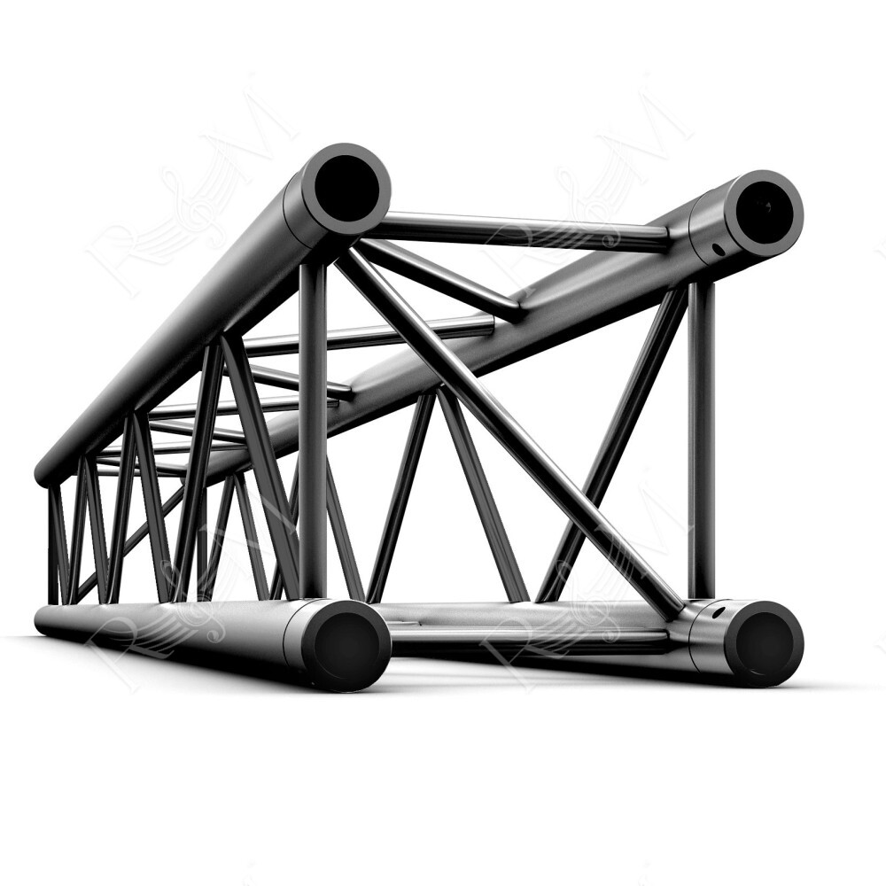 Pro-30 Square P Truss - Straight QTB1000 - Black 1000 mm