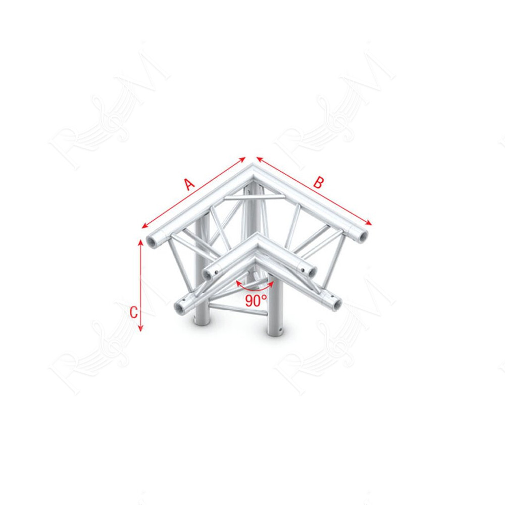 Pro-30 Triangle P Truss - Corner down left - apex down ALB34 - 90° corner - P