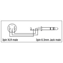 XGA28 - XLR/M 3P to Jack/M stereo