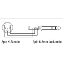 XGA28 - XLR/M 3P to Jack/M stereo