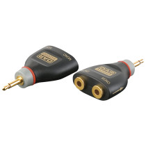 XGA40 - mini-jack/M to 2 x mini-jack/F - incl. 2 x 10 kilo-Ohm resistors Inclusi 2 resistori da 10 kilo-Ohm
