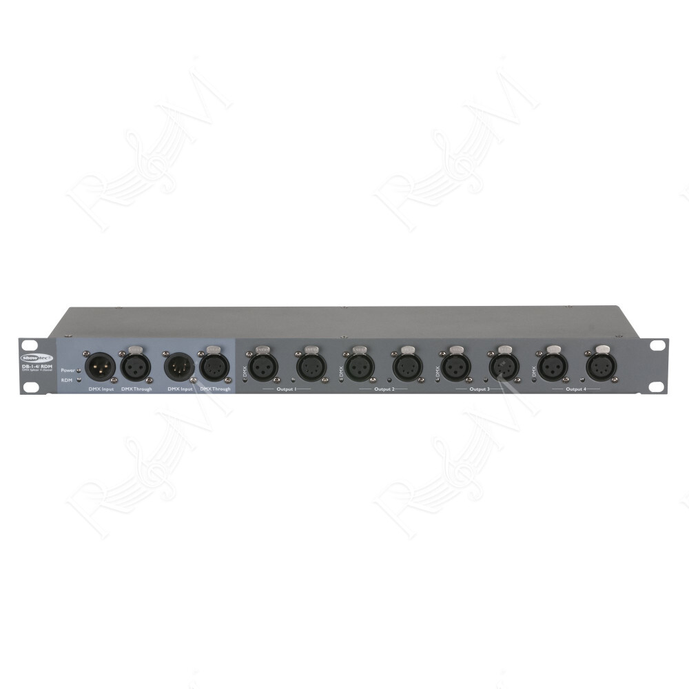 DB-1-4/RDM Booster DMX a 4 canali, con XLR a 3 e 5 poli RDM
