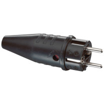Connettore Schuko maschio in gomma