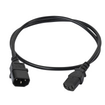 IEC C13 Female to IEC C14 Male 3x 1.0 mm² 1 m
