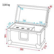 Pro Case for 6 Mics Con scomparto per accessori e schiuma preformata