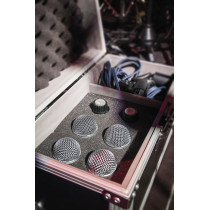 Pro Case for 6 Mics Con scomparto per accessori e schiuma preformata