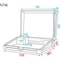 Case for Light Controller 6U Scatola di trasporto