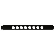 19 Inch Connector Panel 1U, per connettore XLR a 8 poli (dimensione D)