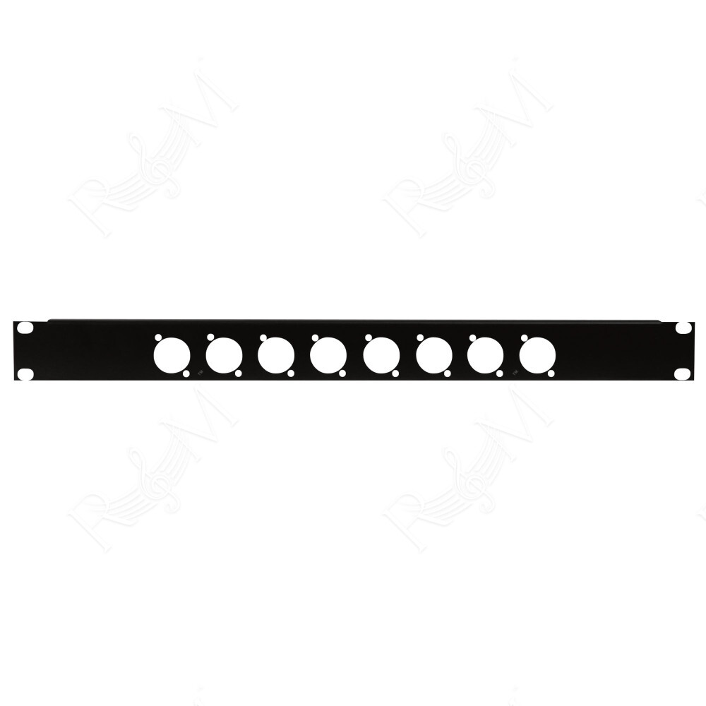 19 Inch Connector Panel 1U, per connettore XLR a 8 poli (dimensione D)