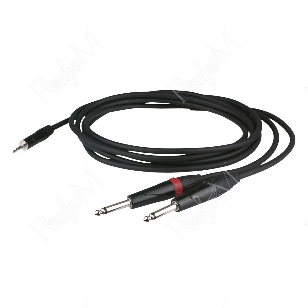FLX31 - stereo mini-jack to 2 mono Jack L/R corpo jack a incasso - 6m
