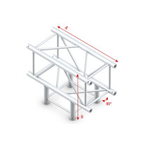 Pro-40 Square F Truss - T-Cross 3-way QTLF35 - angolo da 90° - impiego gravoso - F