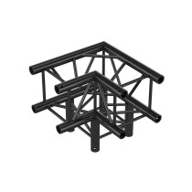 Pro-30 Square G Truss - Corner 3-way QLVU30 - 90° corner - heavy duty - black - G