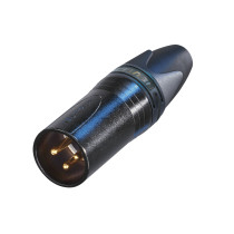 XLR 3P male Black housing