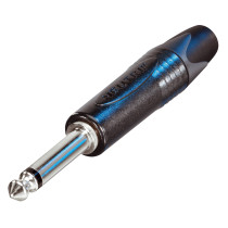 Jack Plug 6.3 mm Mono Black shell