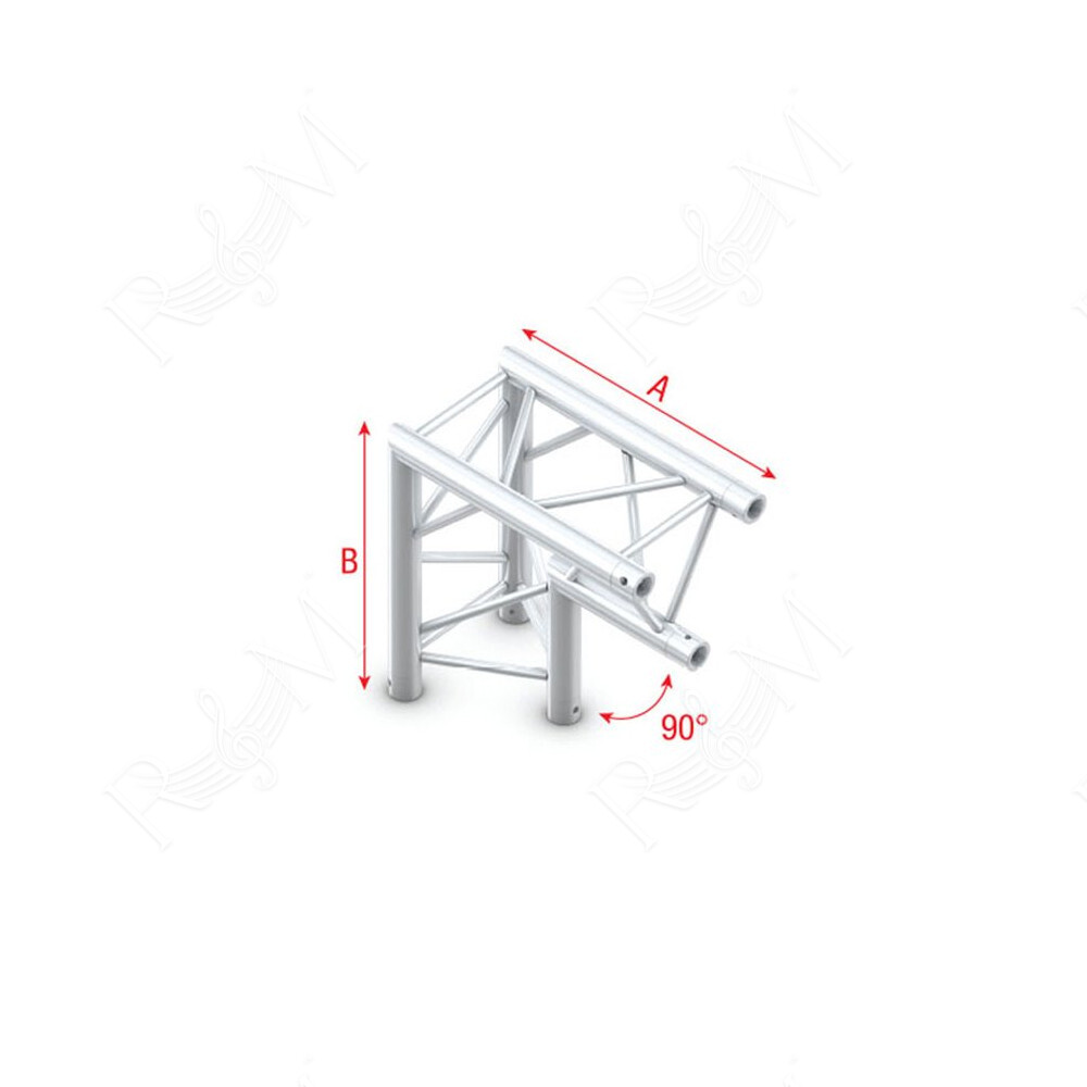 Pro-30 Triangle P Truss - Corner apex down ACB25 - 90° corner - P