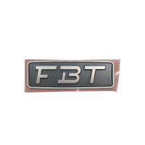 Logo FBT Adesivo Grigio Titanio Technoflex 63,2x20,9 mm per Serie ProMaxX Ventis Modus Muse Ricambio Originale