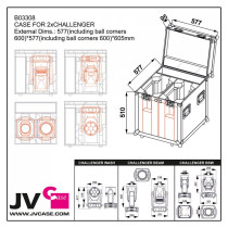 Flight case for 2x CHALLENGER