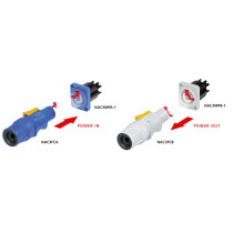 pPresa volante Neutrik 'powercon' di potenza 20A, grigio,'POWER OUT' system, 3 poli ./p