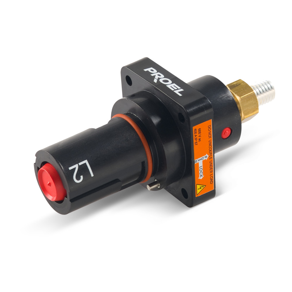 pPresa da pannello Proel Lock. Colore: Nero. Fase: L2./p