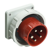 Spina da pannello diritta 32A - 3P+N+T - 400V~ - IP67 - h6 (CE 73/23).