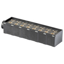 pStage box audio in materiale plastico antiurto con 8 prese pannello XLR 3P NEUTRIK - 8 spine pannello XLR3P NEUTRIK e connettor